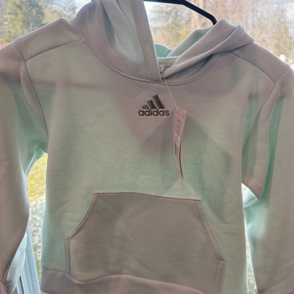 Adidas Light Green Pullover Hoodie -Mint Green NWT